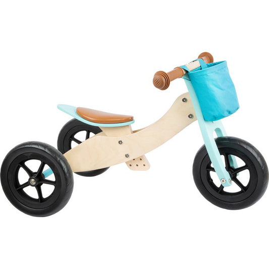 Loopfiets Trike Maxi 2 In 1 Turkoois | Wielen | Houten speelgoed
