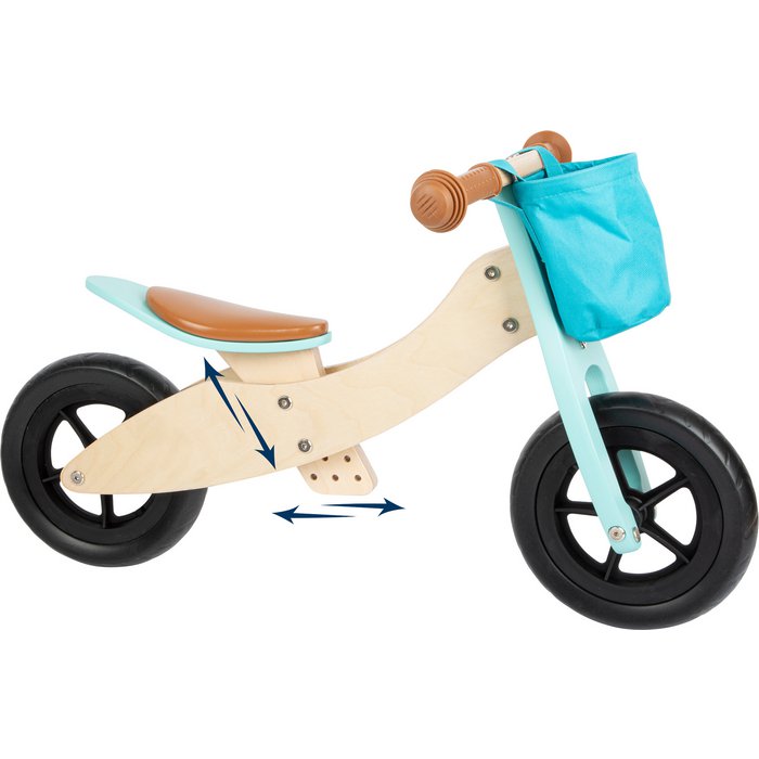 Loopfiets Trike Maxi 2 In 1 Turkoois | Wielen | Houten speelgoed