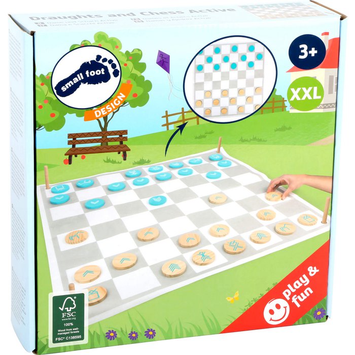 Dammen en Schaken XXL “Actief” | Spelletjes in de tuin | 100% FSC