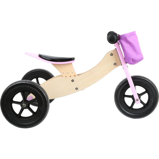 Loopfiets Trike Maxi 2 In 1 Roze | Wielen | Houten speelgoed
